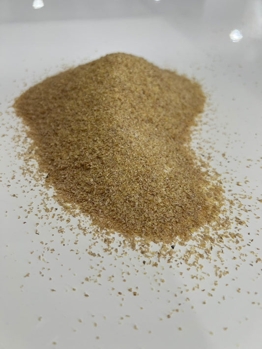 Semoule pour animaux, remoulage de blé, gros plan